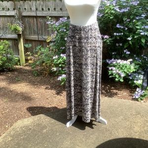 Black and Tan print maxi skirt